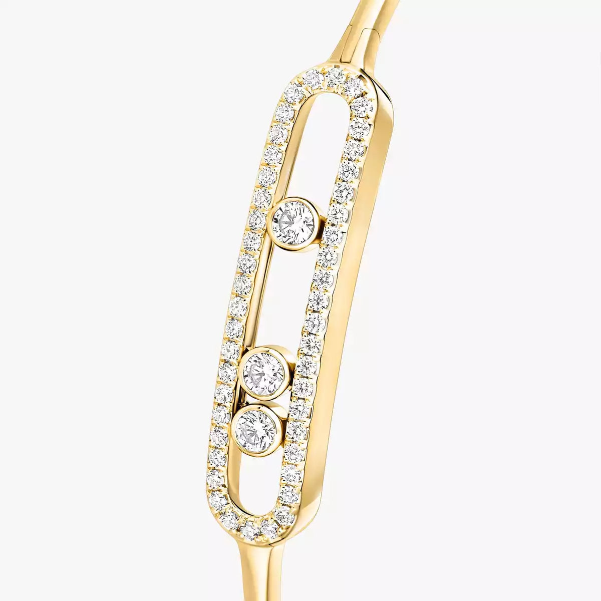 [ Moco ]Move Pavé Diamond Bangle Bracelet M