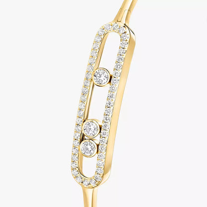 [ Moco ]Move Pavé Diamond Bangle Bracelet M