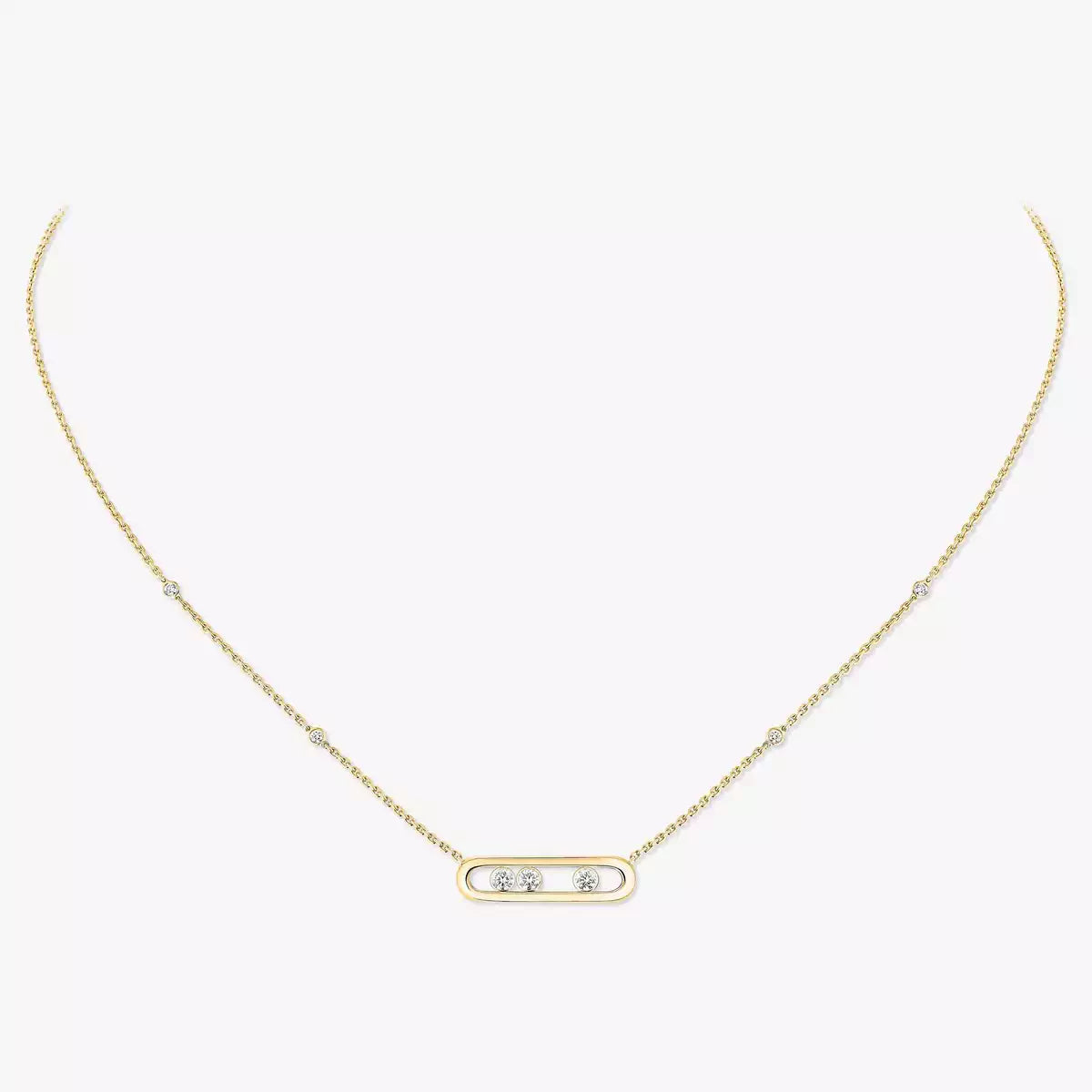 [ Moco ] Baby Move Gold Diamond Necklace