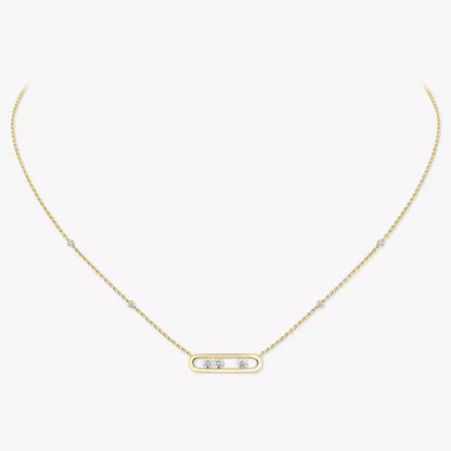 [ Moco ] Baby Move Gold Diamond Necklace