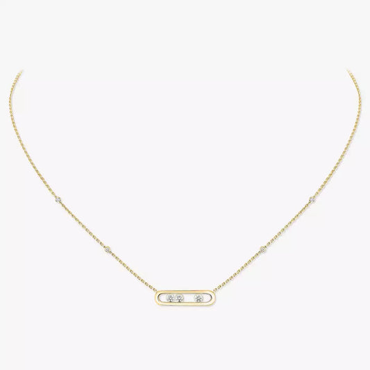 [ Moco ] Baby Move Gold Diamond Necklace