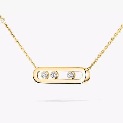 [ Moco ] Baby Move Gold Diamond Necklace