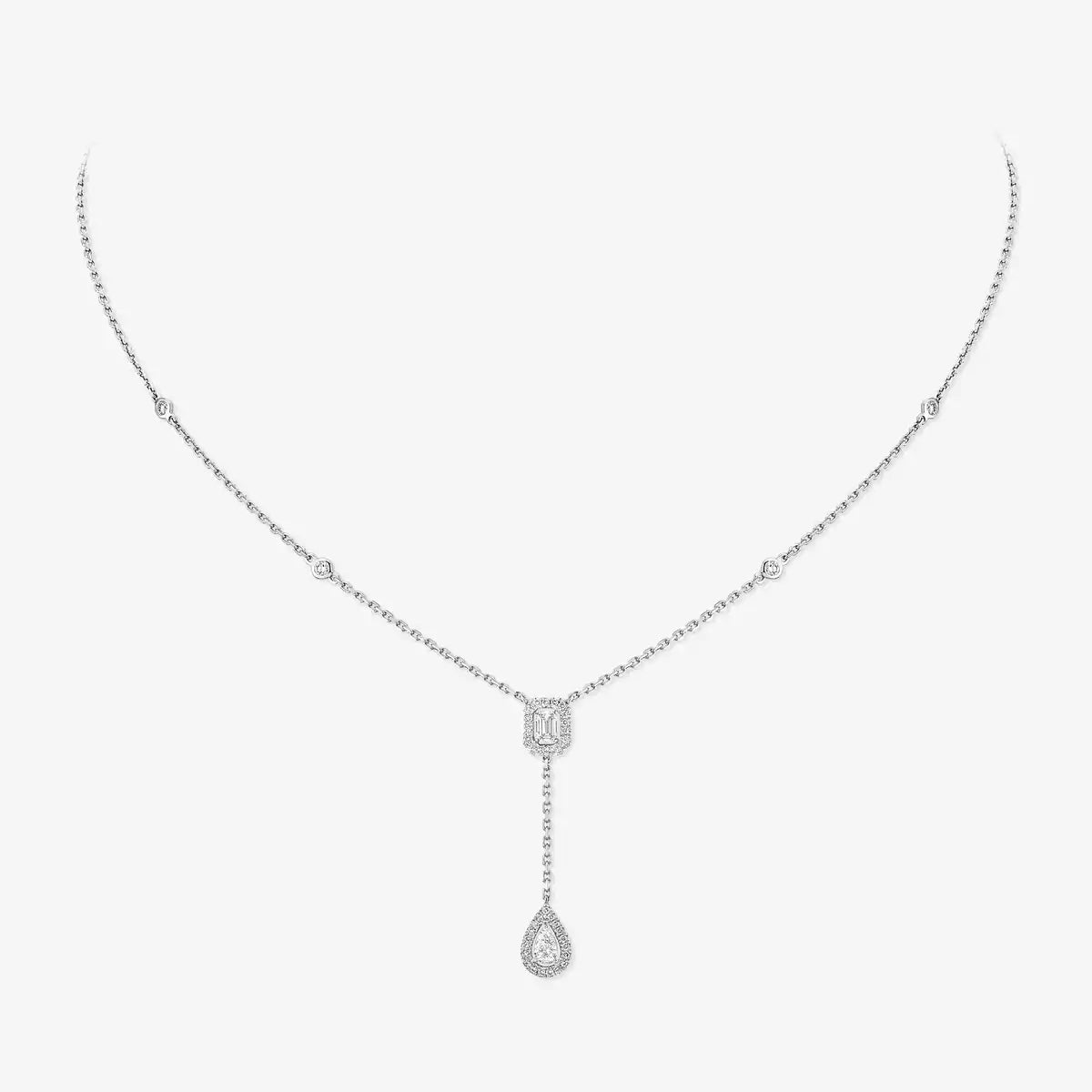 [ Moco ]Gold Diamond Tie Necklace