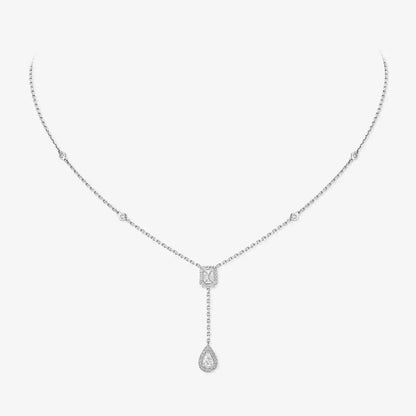 [ Moco ]Gold Diamond Tie Necklace