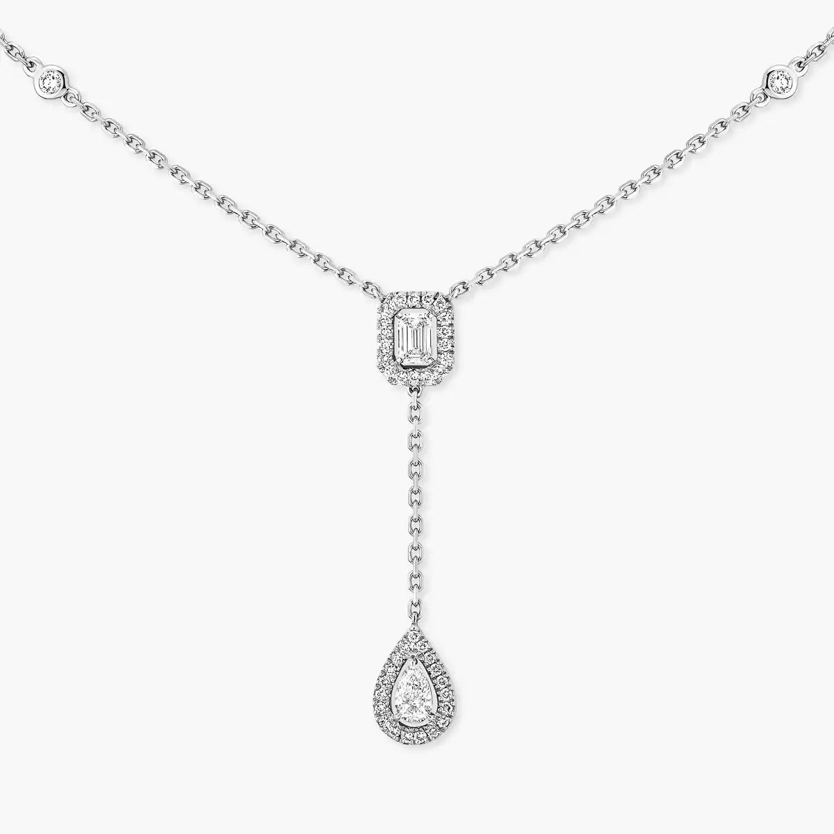[ Moco ]Gold Diamond Tie Necklace