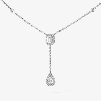 [ Moco ]Gold Diamond Tie Necklace