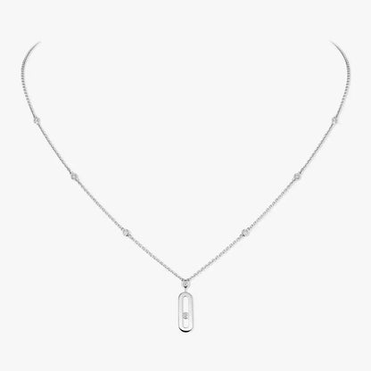 [ Moco ] Move Uno Gold Diamond Long Necklace