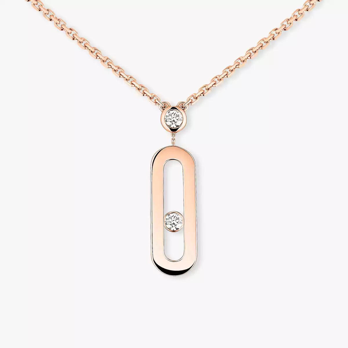 [ Moco ] Move Uno Gold Diamond Long Necklace