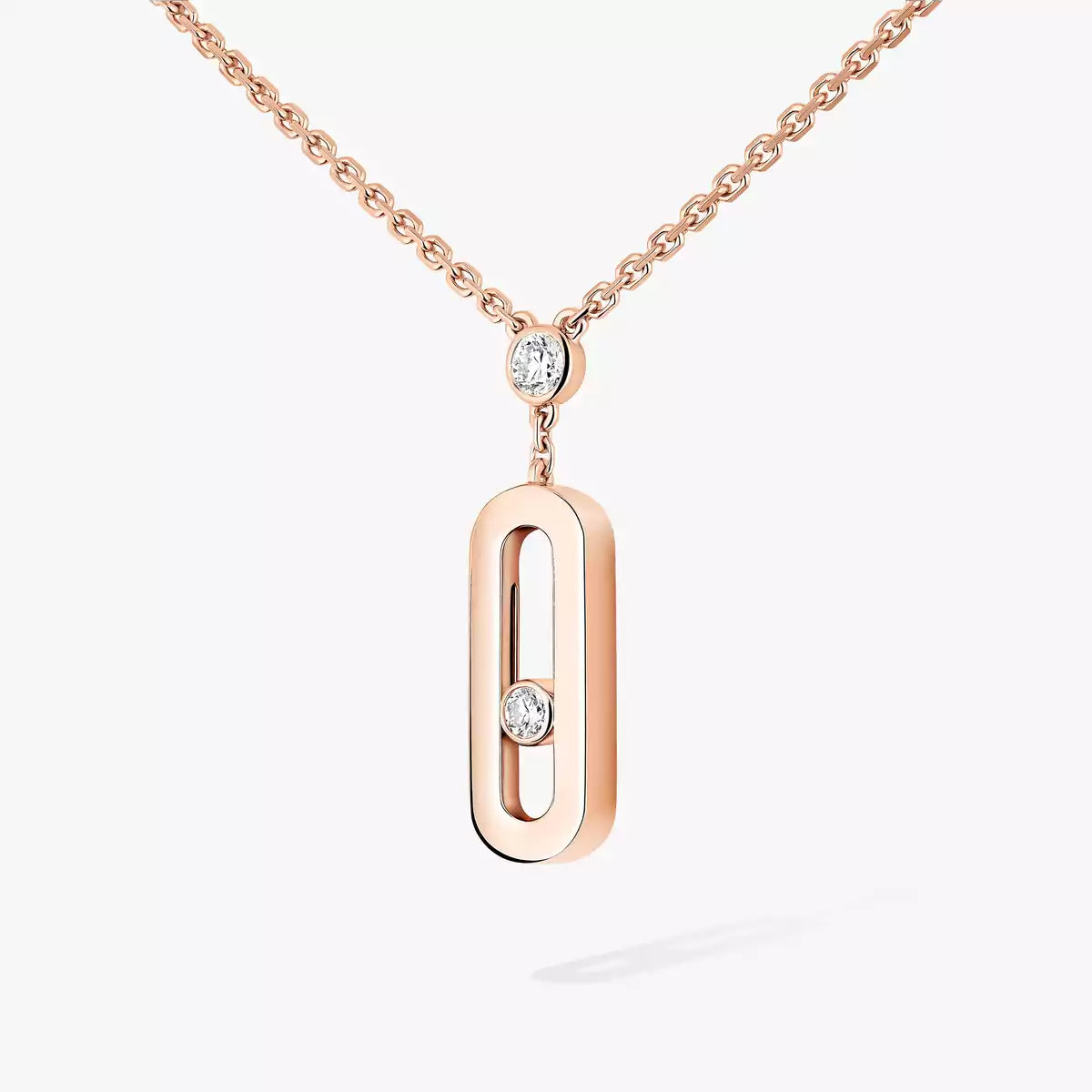 [ Moco ] Move Uno Gold Diamond Long Necklace