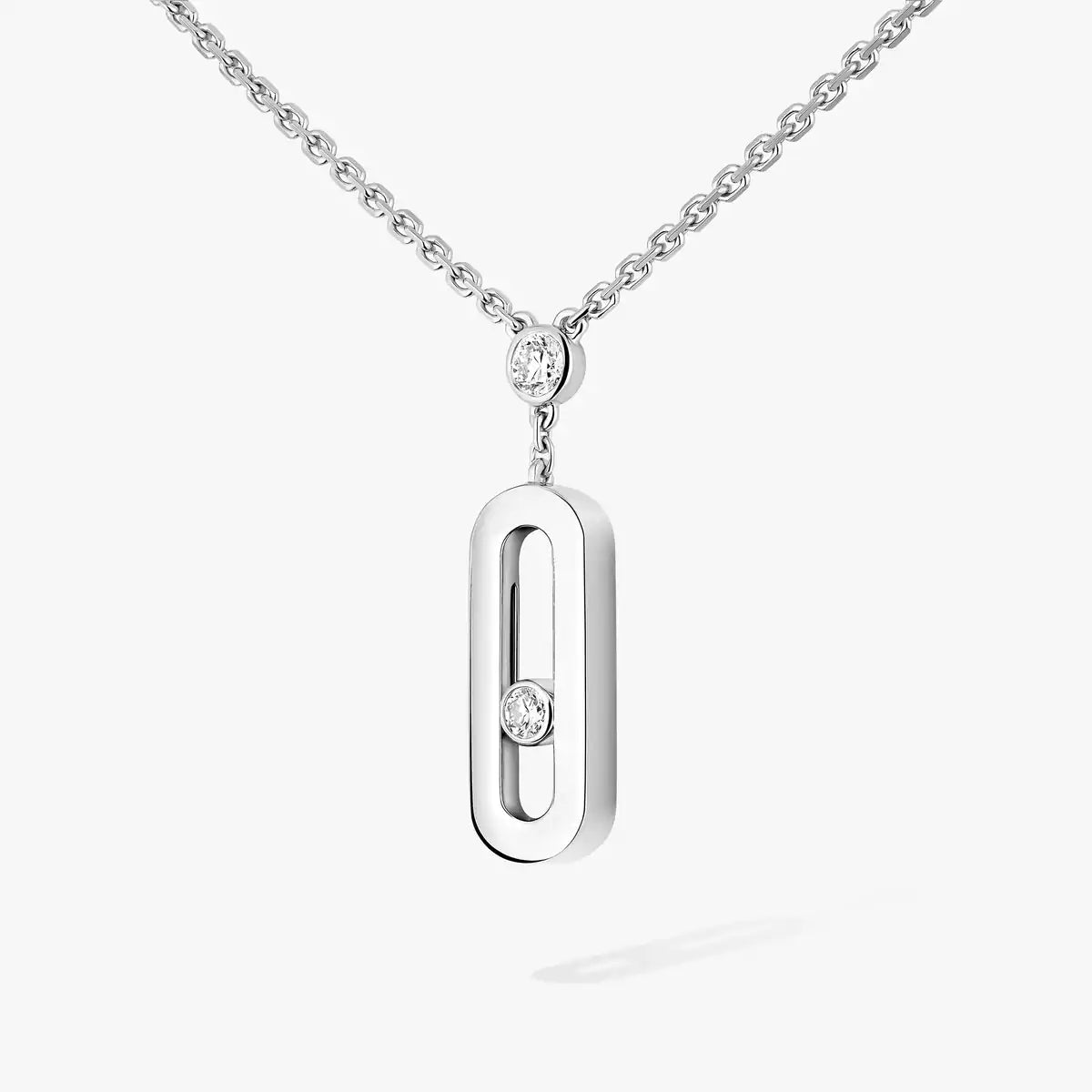[ Moco ] Move Uno Gold Diamond Long Necklace