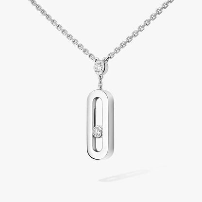 [ Moco ] Move Uno Gold Diamond Long Necklace