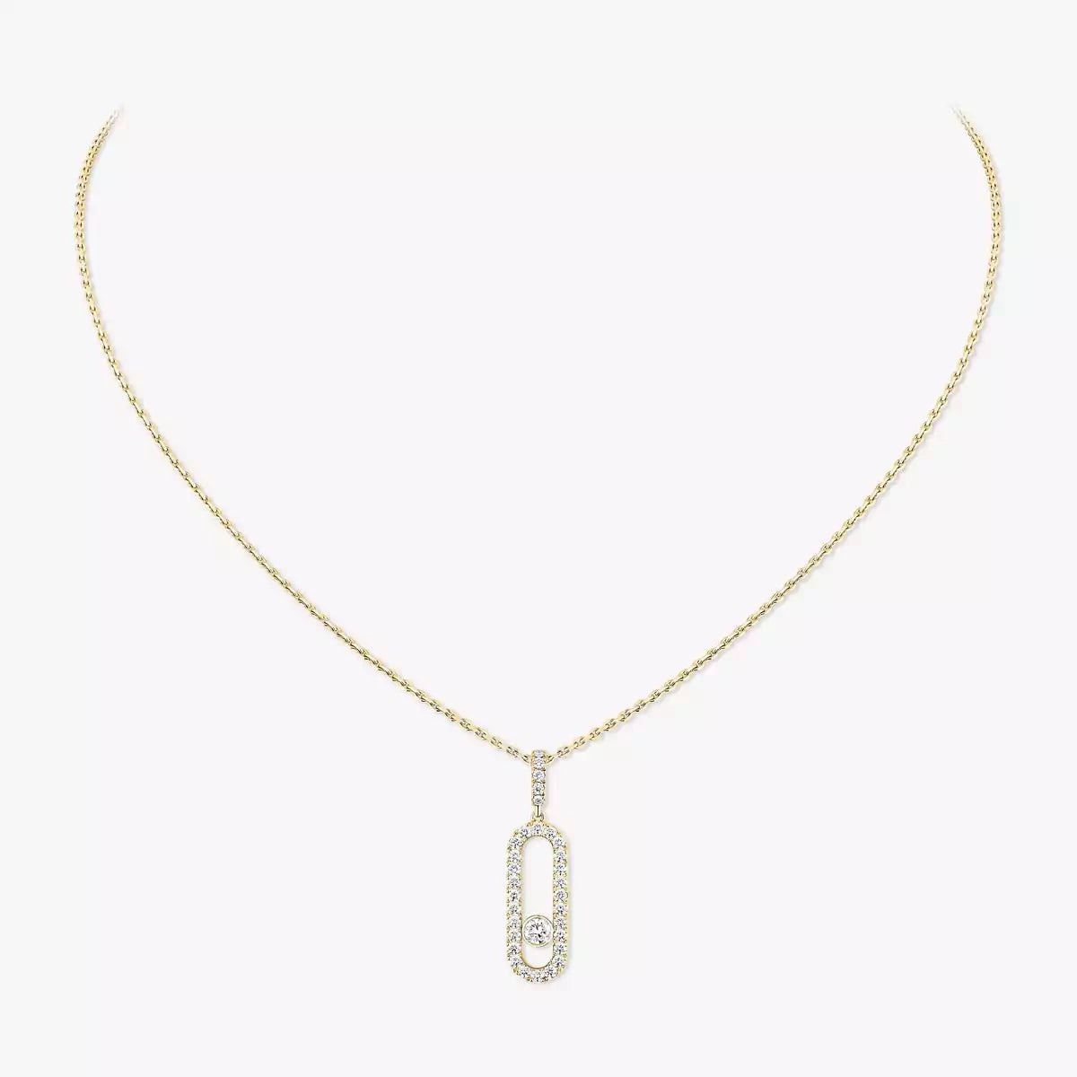 [ Moco ]Move Uno Diamond Necklace in Rose Gold