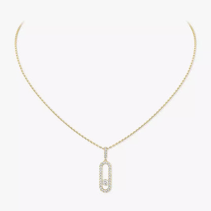 [ Moco ]Move Uno Diamond Necklace in Rose Gold