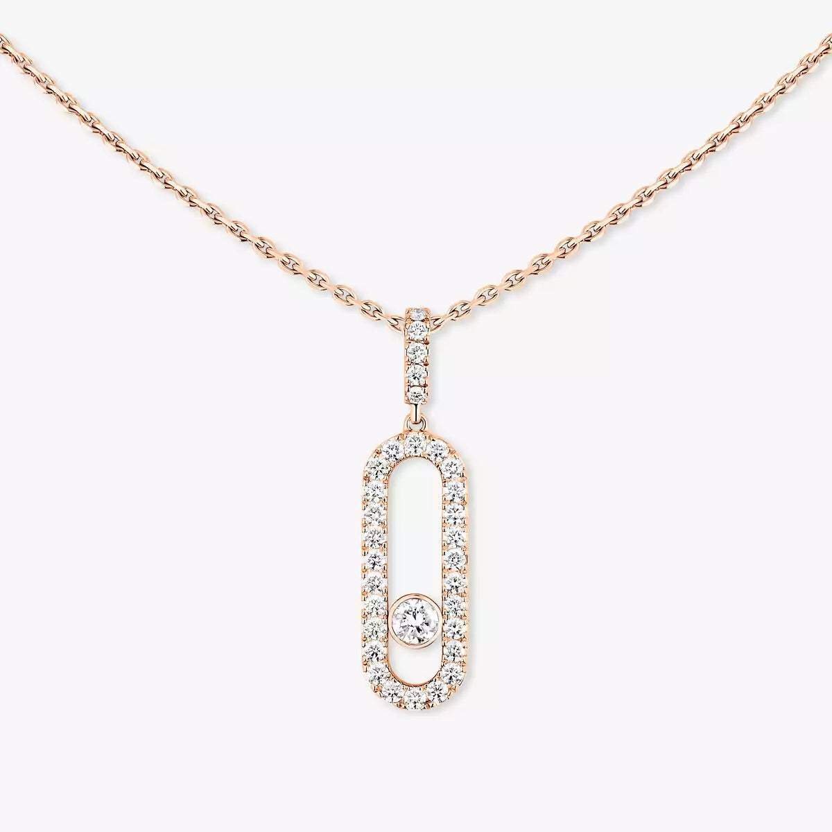 [ Moco ]Move Uno Diamond Necklace in Rose Gold