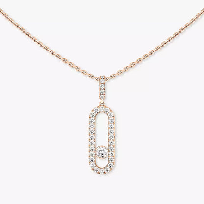 [ Moco ]Move Uno Diamond Necklace in Rose Gold