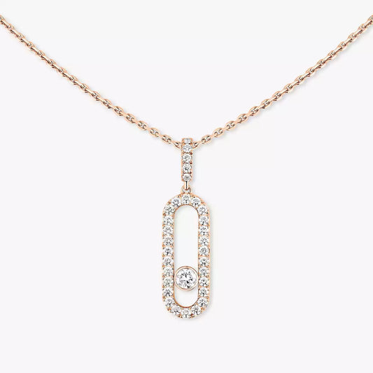 [ Moco ]Move Uno Diamond Necklace in Rose Gold