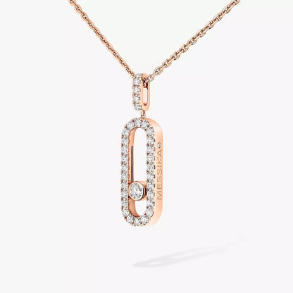 [ Moco ]Move Uno Diamond Necklace in Rose Gold