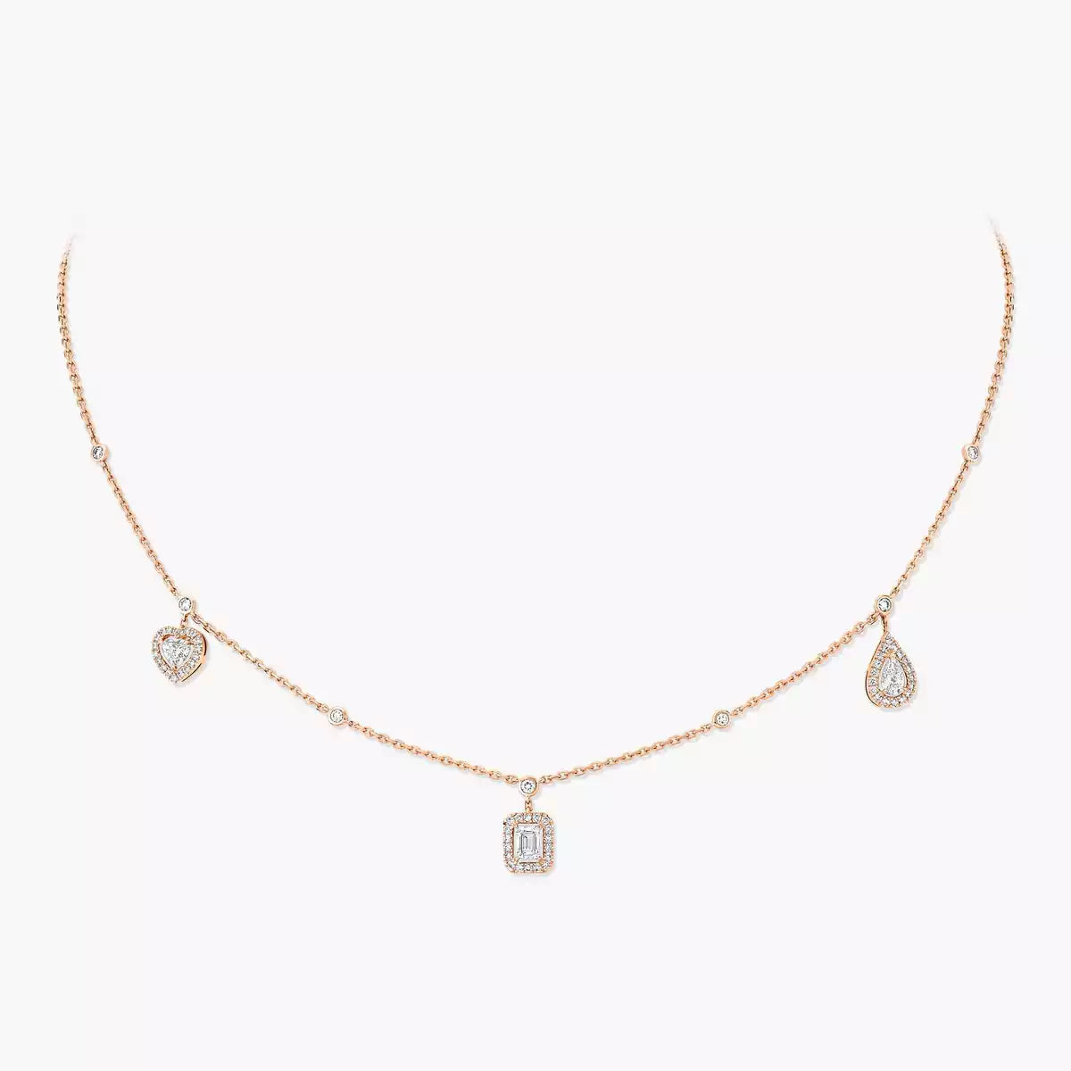[ Moco ]My Twin Diamond Necklace in Silver