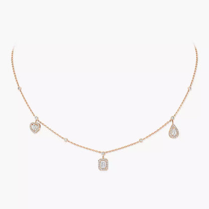 [ Moco ]My Twin Diamond Necklace in Silver