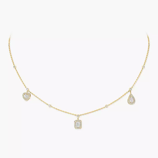 [ Moco ]My Twin Diamond Necklace in Silver