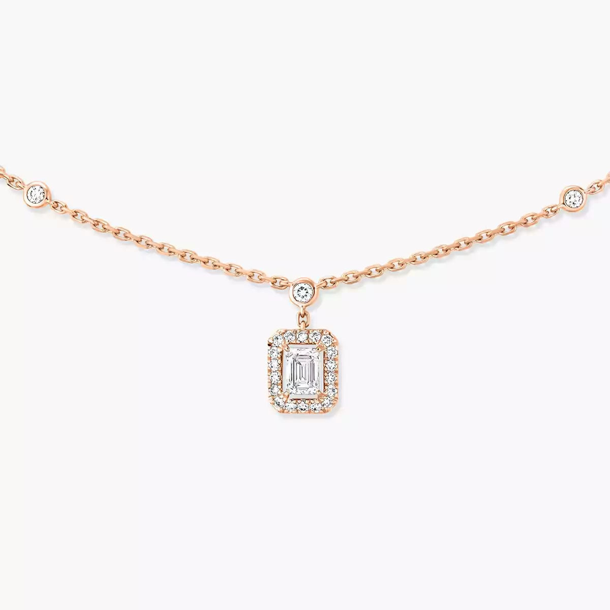 [ Moco ]My Twin Diamond Necklace in Silver