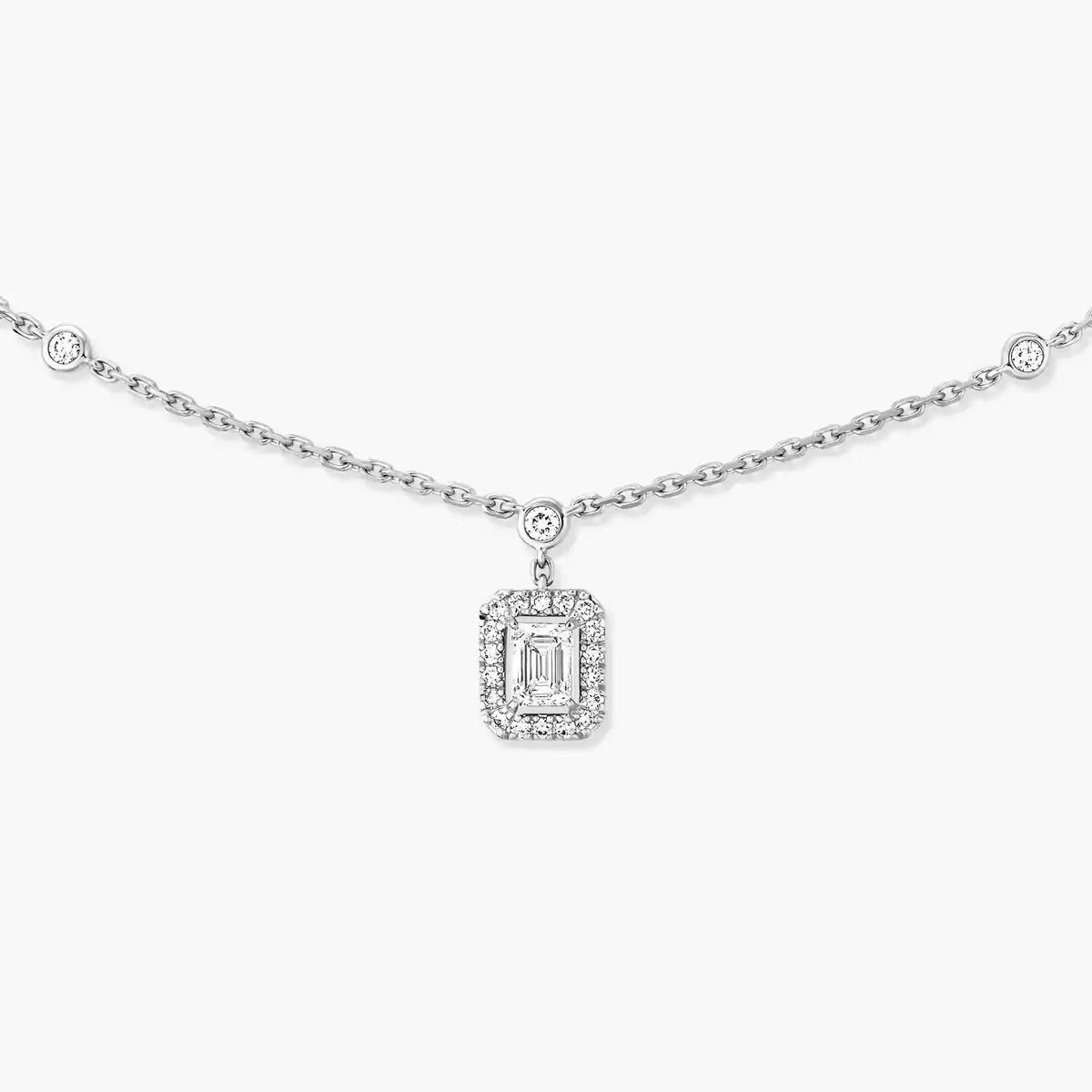 [ Moco ]My Twin Diamond Necklace in Silver