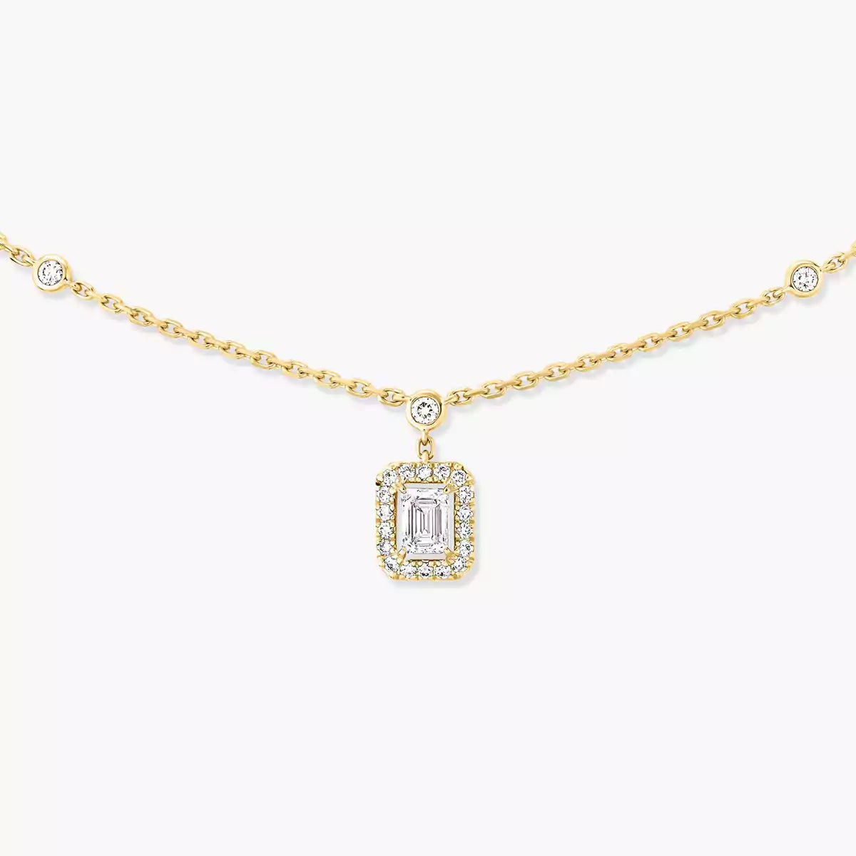 [ Moco ]My Twin Diamond Necklace in Silver