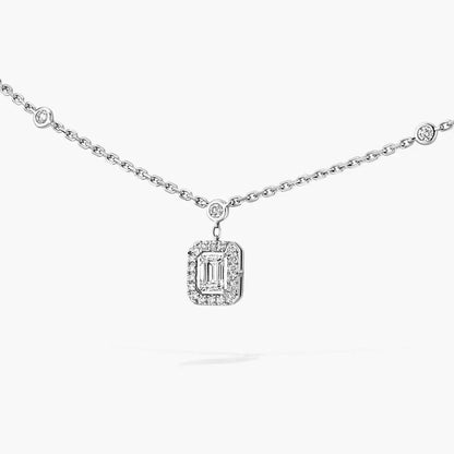 [ Moco ]My Twin Diamond Necklace in Silver