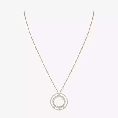 [ Moco ]Move Romane Long Pave_-Set Diamond Necklace