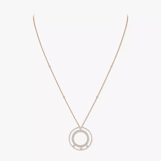 [ Moco ]Move Romane Long Pave_-Set Diamond Necklace