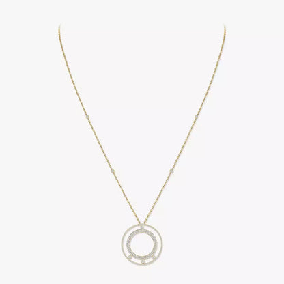 [ Moco ]Move Romane Long Pave_-Set Diamond Necklace