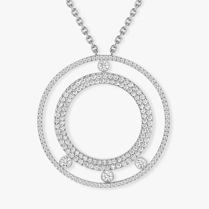 [ Moco ]Move Romane Long Pave_-Set Diamond Necklace