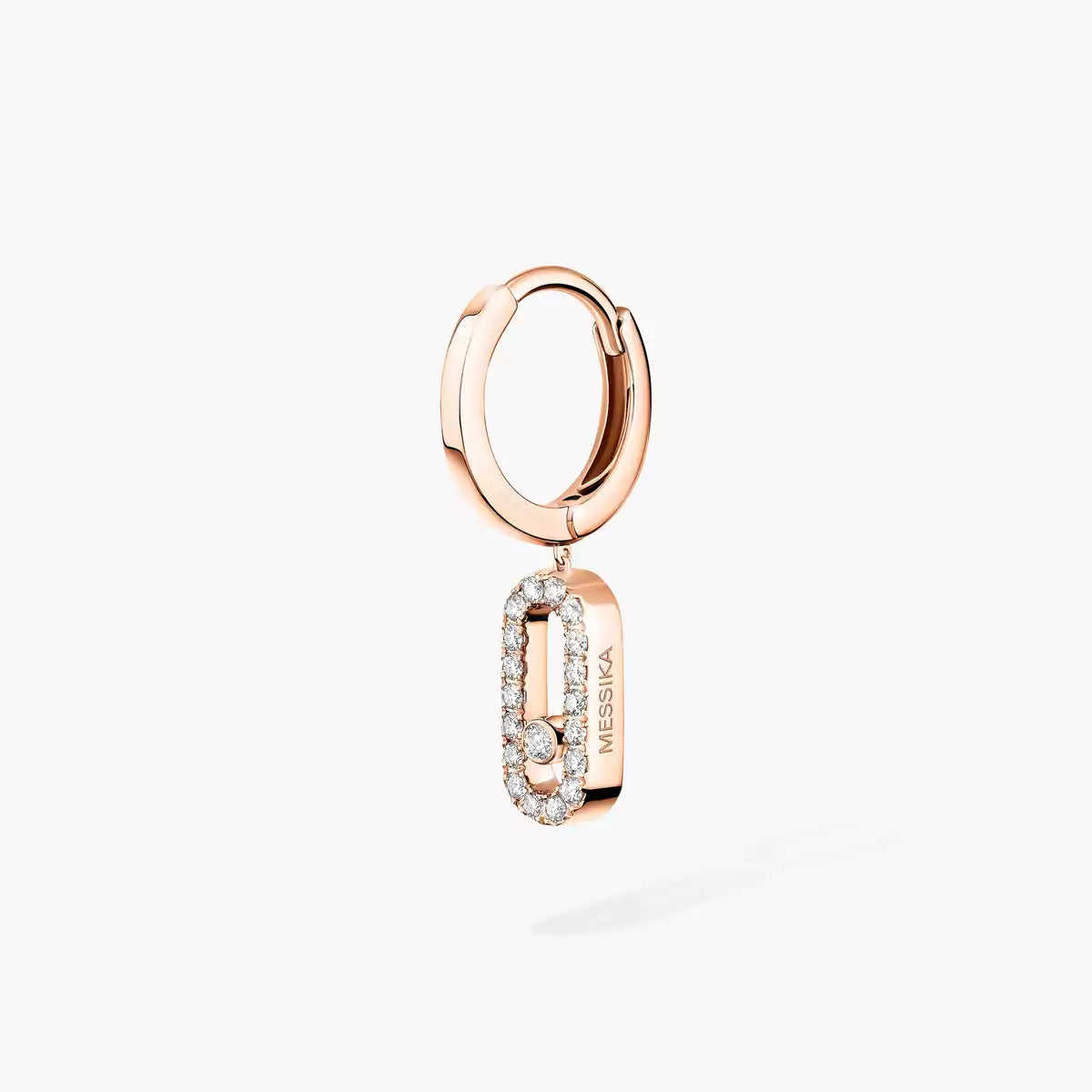 [ Moco ]Move Uno Single Diamond Hoop Earring