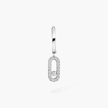 [ Moco ]Move Uno Single Diamond Hoop Earring