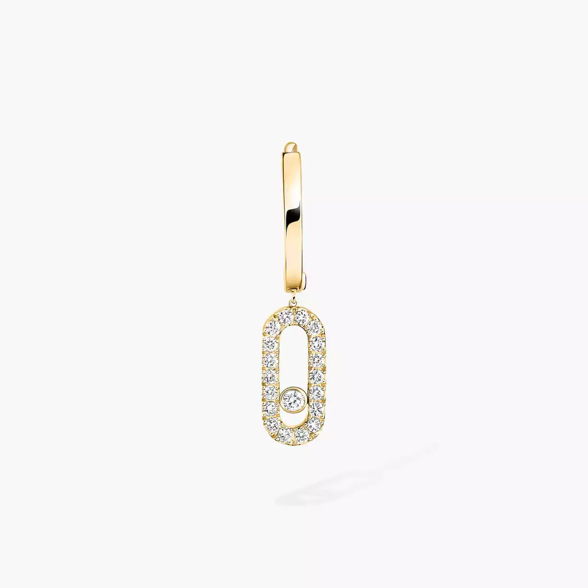 [ Moco ]Move Uno Single Diamond Hoop Earring