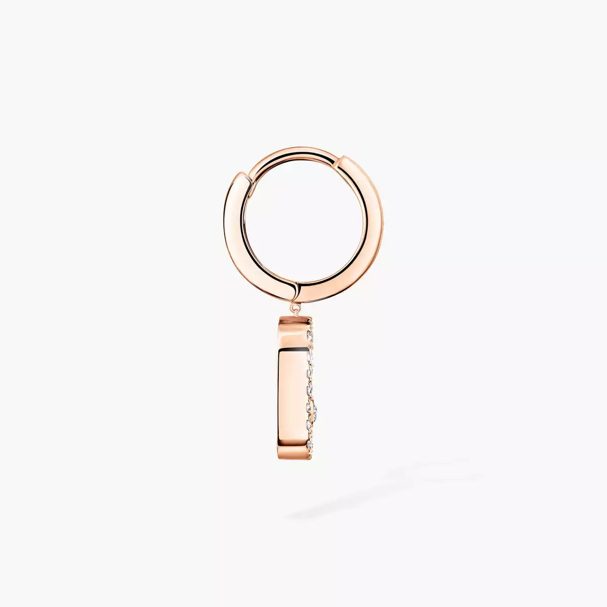 [ Moco ]Move Uno Single Diamond Hoop Earring