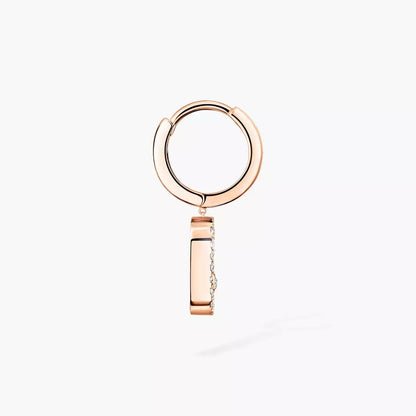 [ Moco ]Move Uno Single Diamond Hoop Earring