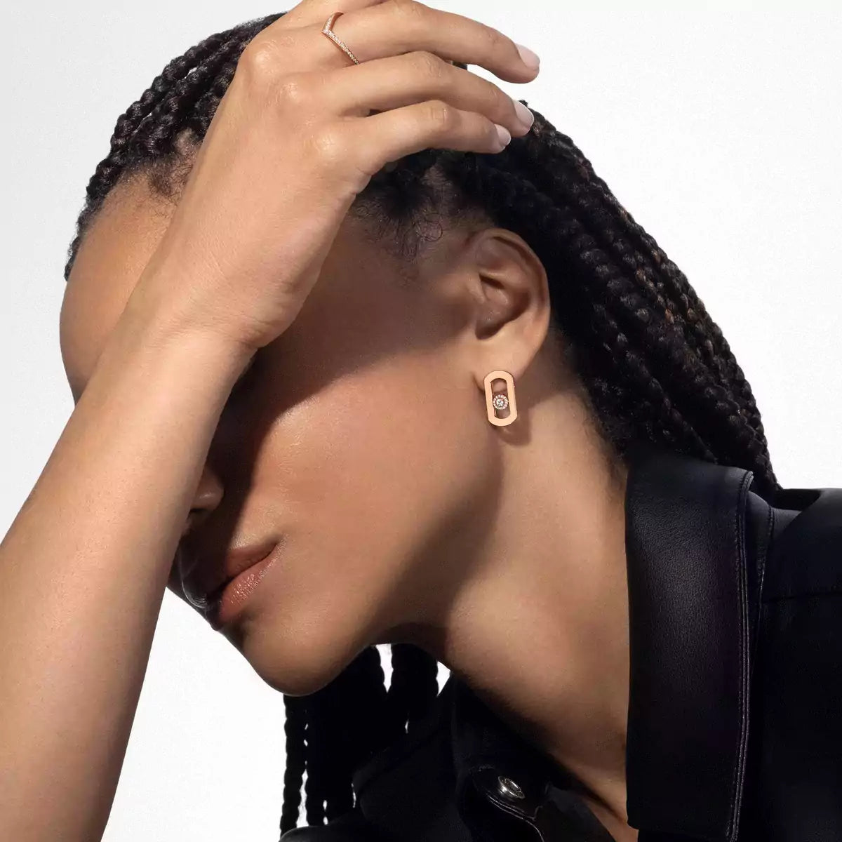 [ Moco ]So Move Diamond Earrings in Yellow Gold