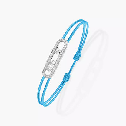 [ Moco ]Messika Care(s) pink cord pavé bracelet