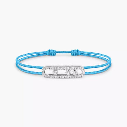 [ Moco ]Messika Care(s) pink cord pavé bracelet