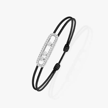 [ Moco ]Messika Care(s) pink cord pavé bracelet