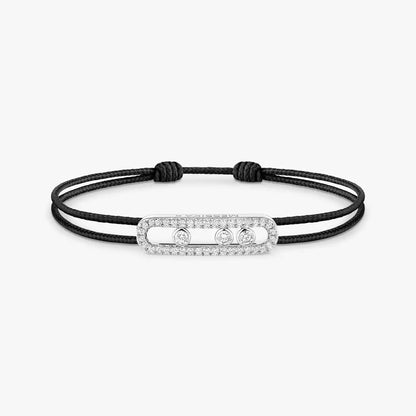 [ Moco ]Messika Care(s) pink cord pavé bracelet