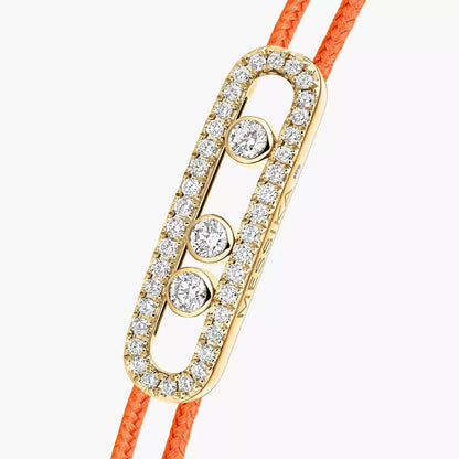 [ Moco ]Messika Care(s) pink cord pavé bracelet
