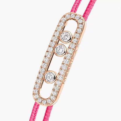 [ Moco ]Messika Care(s) pink cord pavé bracelet