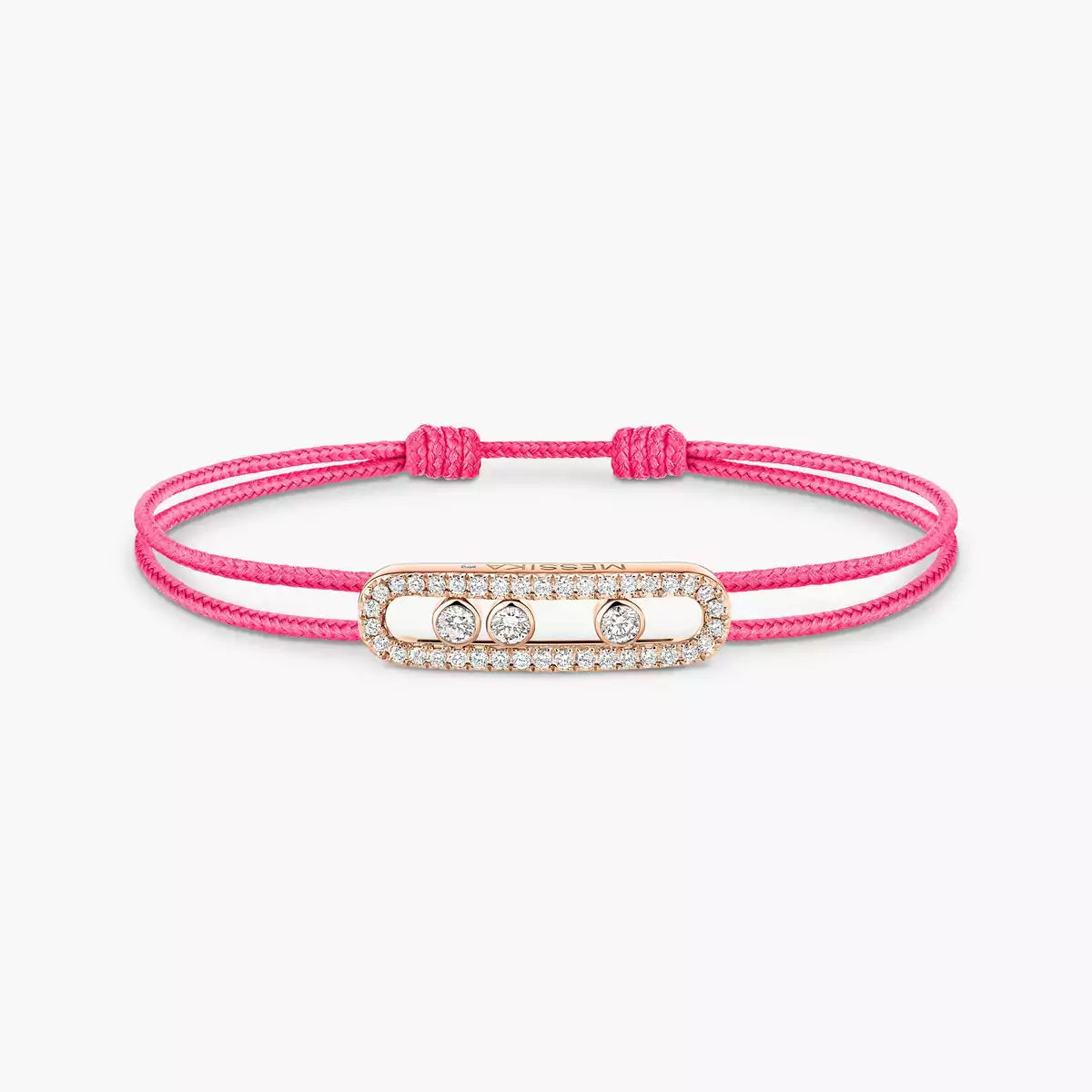 [ Moco ]Messika Care(s) pink cord pavé bracelet