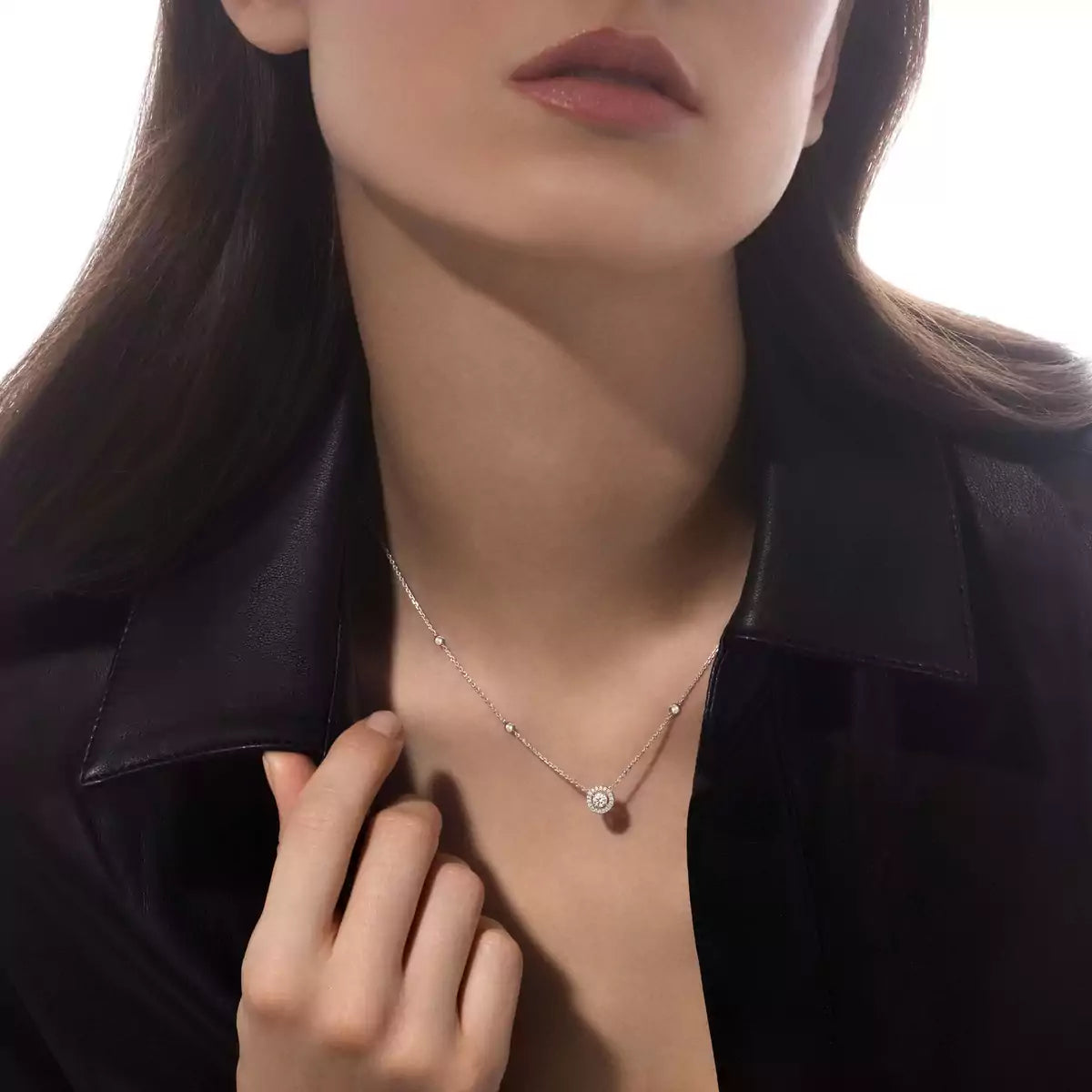 [ Moco ]Diamond Necklace 0,20ct Brilliant Shape Joy