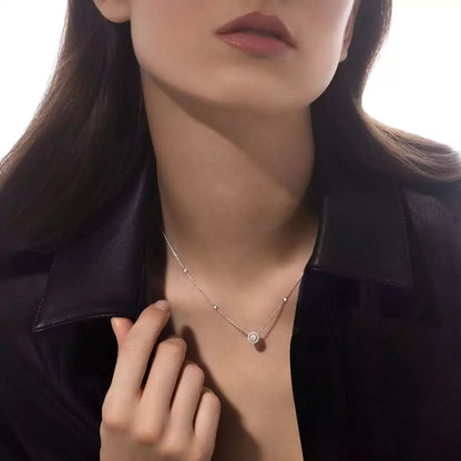 [ Moco ]Diamond Necklace 0,20ct Brilliant Shape Joy