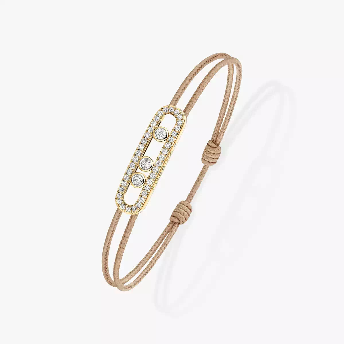 [ Moco ]Messika Care(s) pink cord pavé bracelet