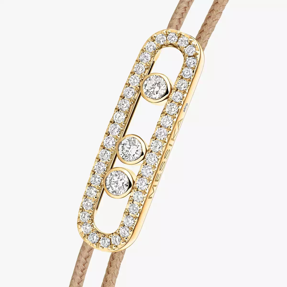 [ Moco ]Messika Care(s) pink cord pavé bracelet