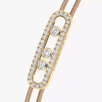 [ Moco ]Messika Care(s) pink cord pavé bracelet